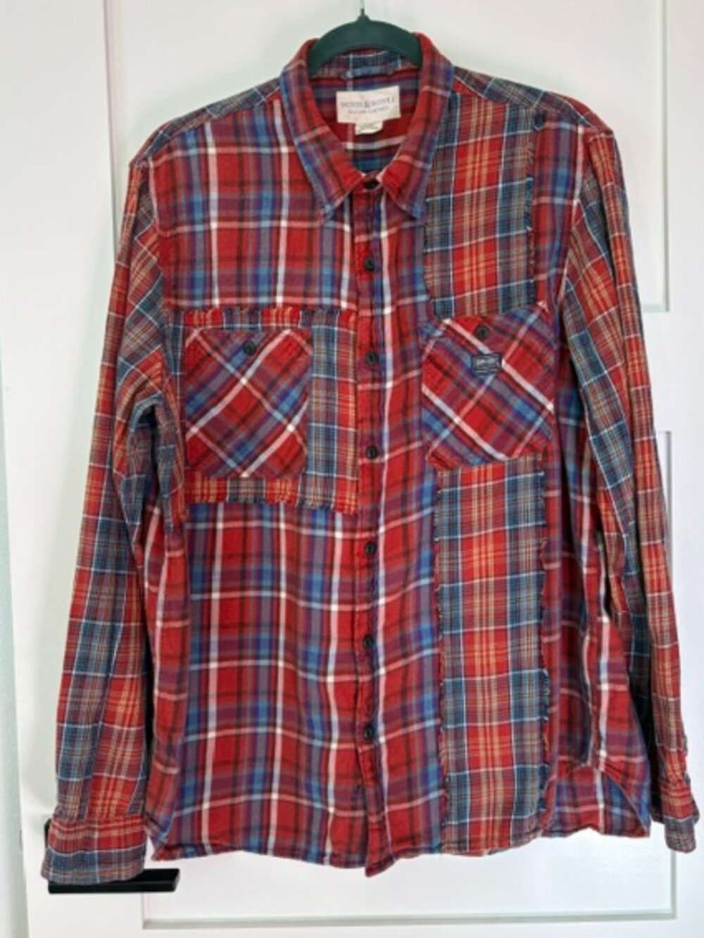 Denim & Supply Ralph Lauren Patchwork Plaid Flannel Shirt XL